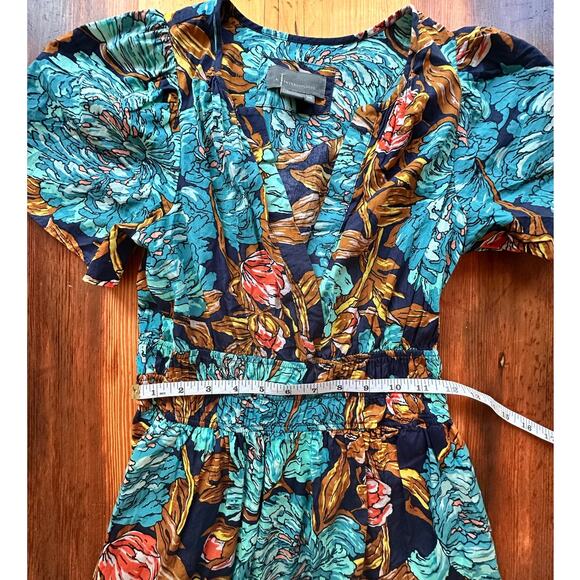 Anthropologie Somerset Mini Dress XXS Blue Floral Print ECU! - Picture 4 of 11